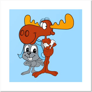 Rocky & Bullwinkle - Big Heads Posters and Art